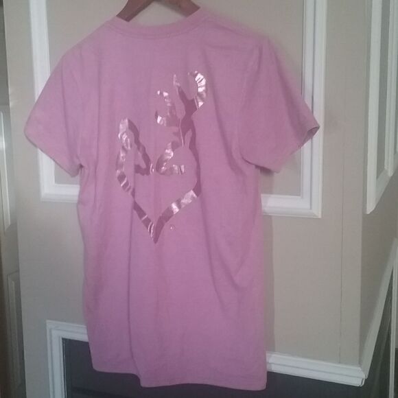 BROWNING Pink Hunting Tee Shirt Women's Size Medium - Picture 5 of 9